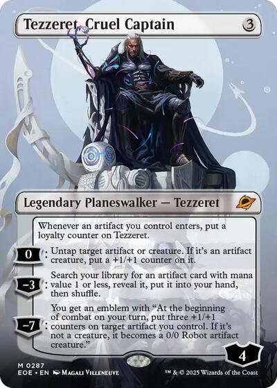 Tezzeret, Cruel Captain (Borderless) (Edge of Eternities) Near Mint