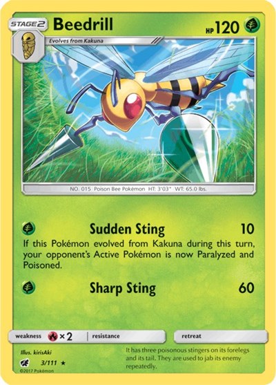 Beedrill (SM - Crimson Invasion) Near Mint Reverse Holofoil