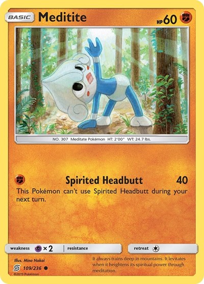 Meditite (SM - Unified Minds) Near Mint Reverse Holofoil