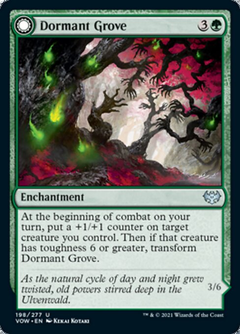 Dormant Grove / Gnarled Grovestrider (Innistrad: Crimson Vow) Light Play Foil