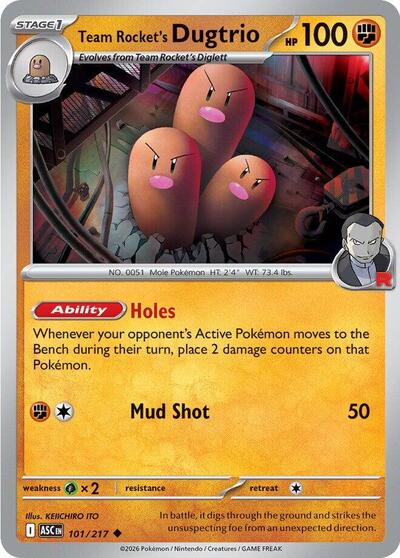 Team Rocket's Dugtrio - 101 (ME: Ascended Heroes) Near Mint