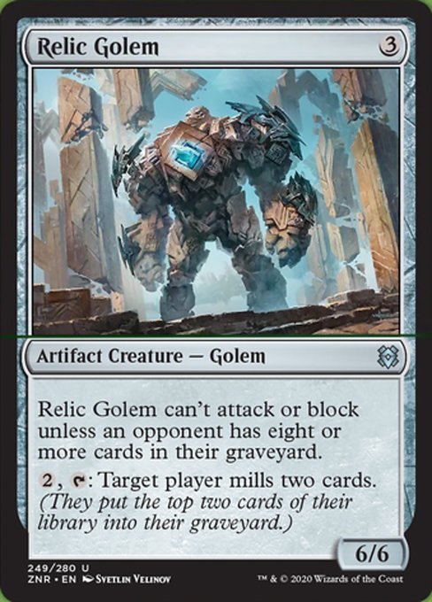 Relic Golem (Zendikar Rising) Near Mint Foil