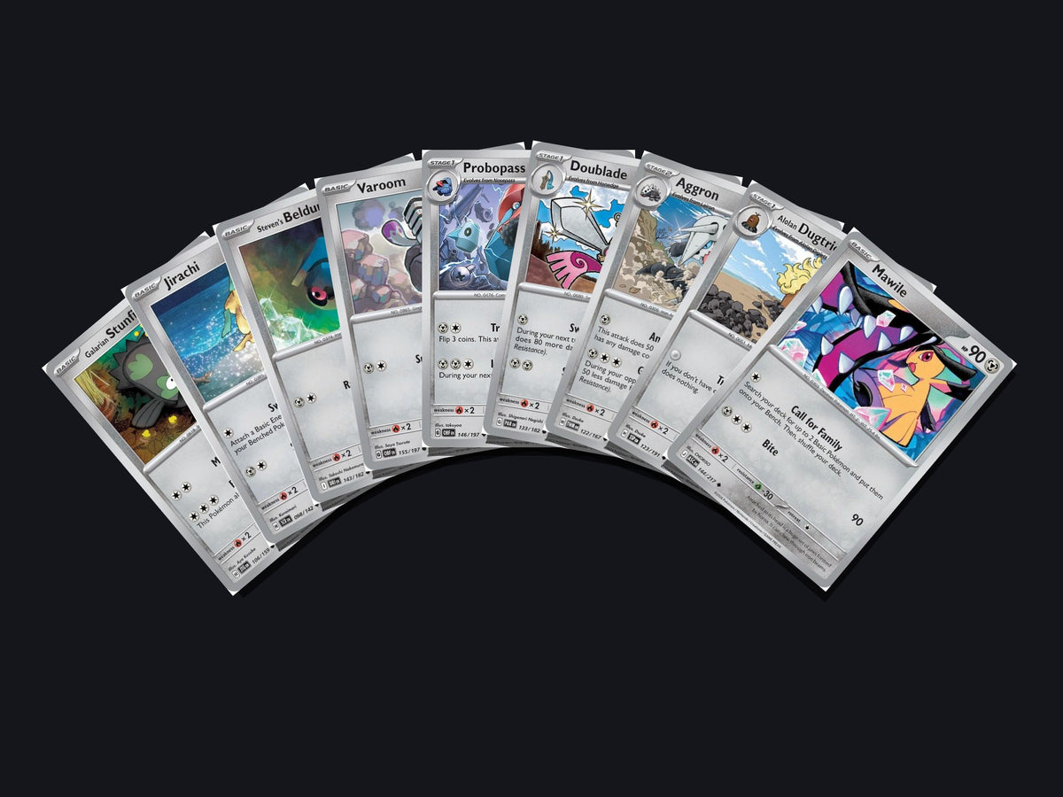 pokemon metal card lot 50 cards no duplicates – arch view