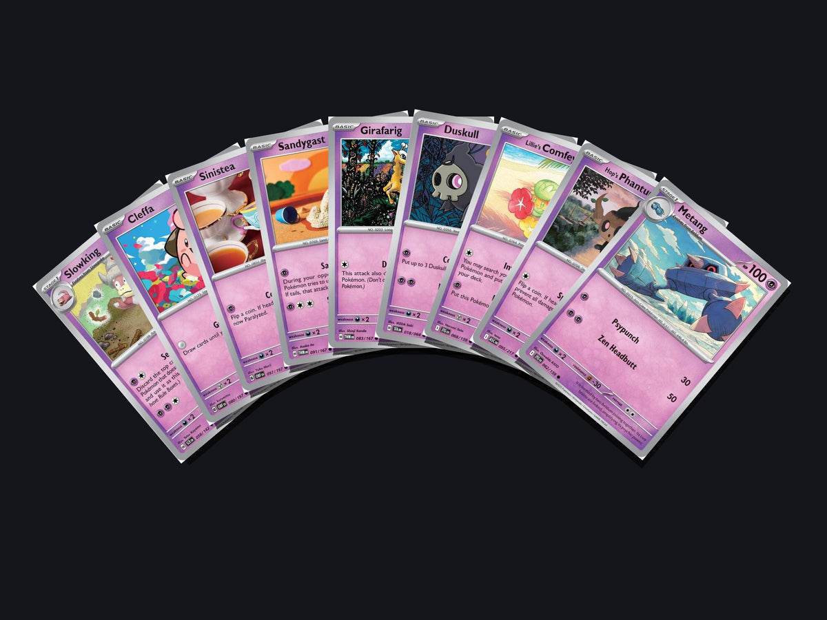 pokemon psychic card lot 50 cards no duplicates – arch view